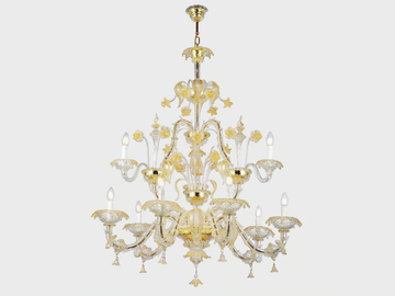 CA' REZZONICO GOLD - Murano glass chandelier by Sogni Di Cristallo - view 2